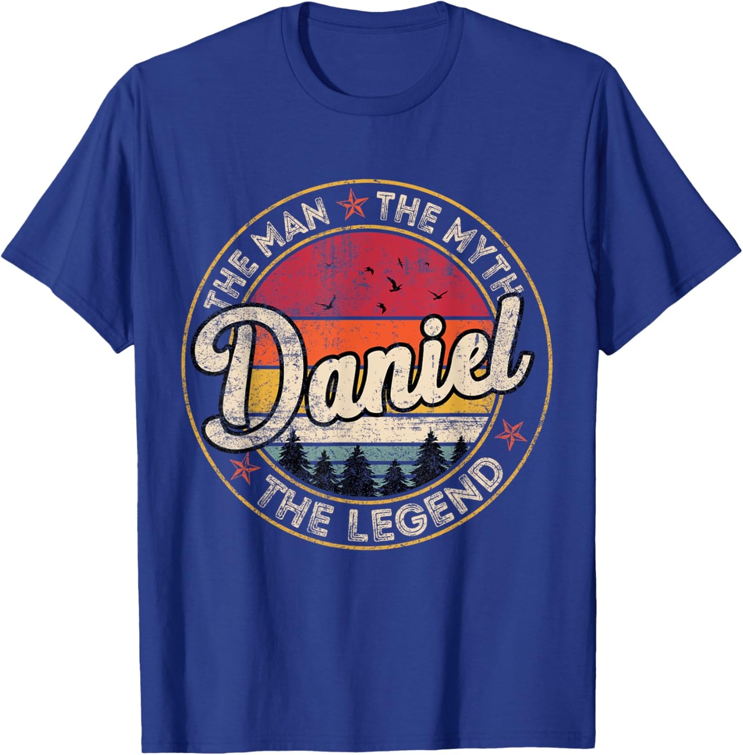 Daniel The Man The Myth The Legend Personalized Name T-Shirt - T-Shirt | Royal