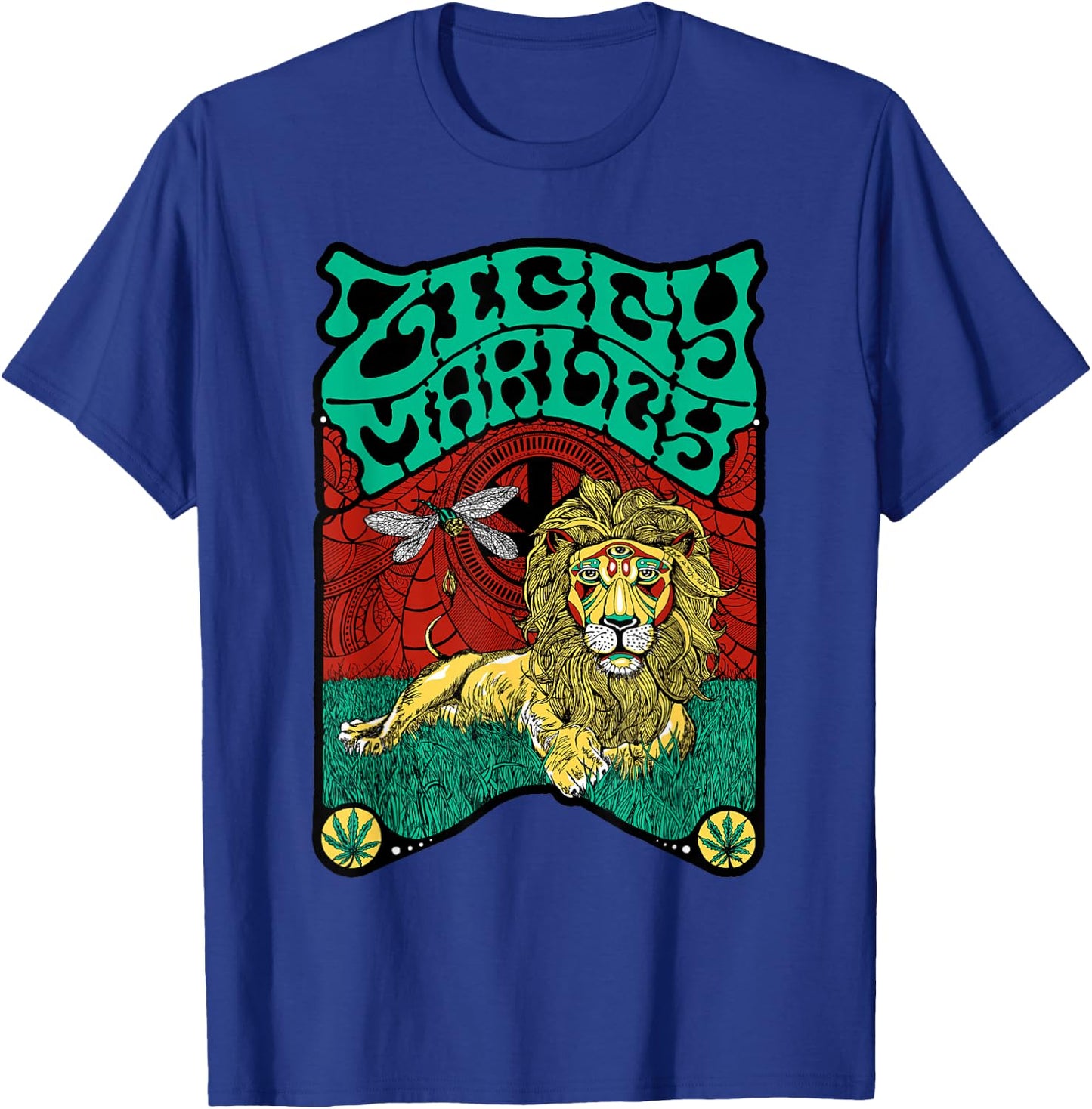 Ziggy Marley - Official Merchandise - Fly Rasta Lion T-Shirt - T-Shirt | Royal