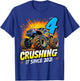 Birthday Monster Truck 4 year Old Boys 4th Party Born 2021 T-Shirt - T-Shirt | Royal