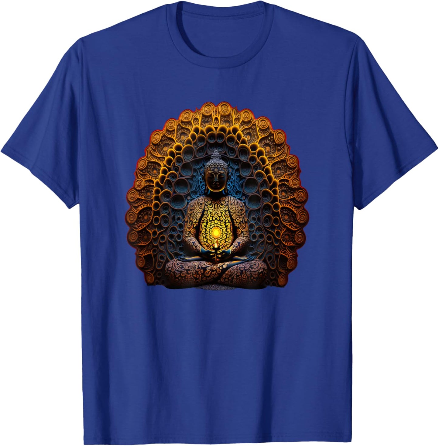 Buddha Statue Yoga Buddhist Zen Buddhism Meditation T-Shirt - T-Shirt | Royal