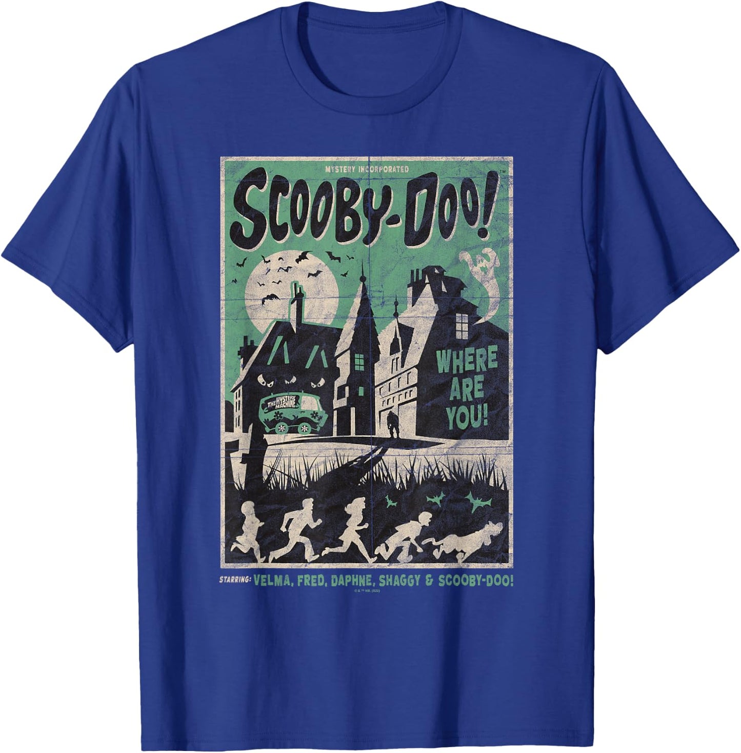 Scooby-Doo Mystery Incorporated Scary House Movie Poster T-Shirt - T-Shirt | Royal