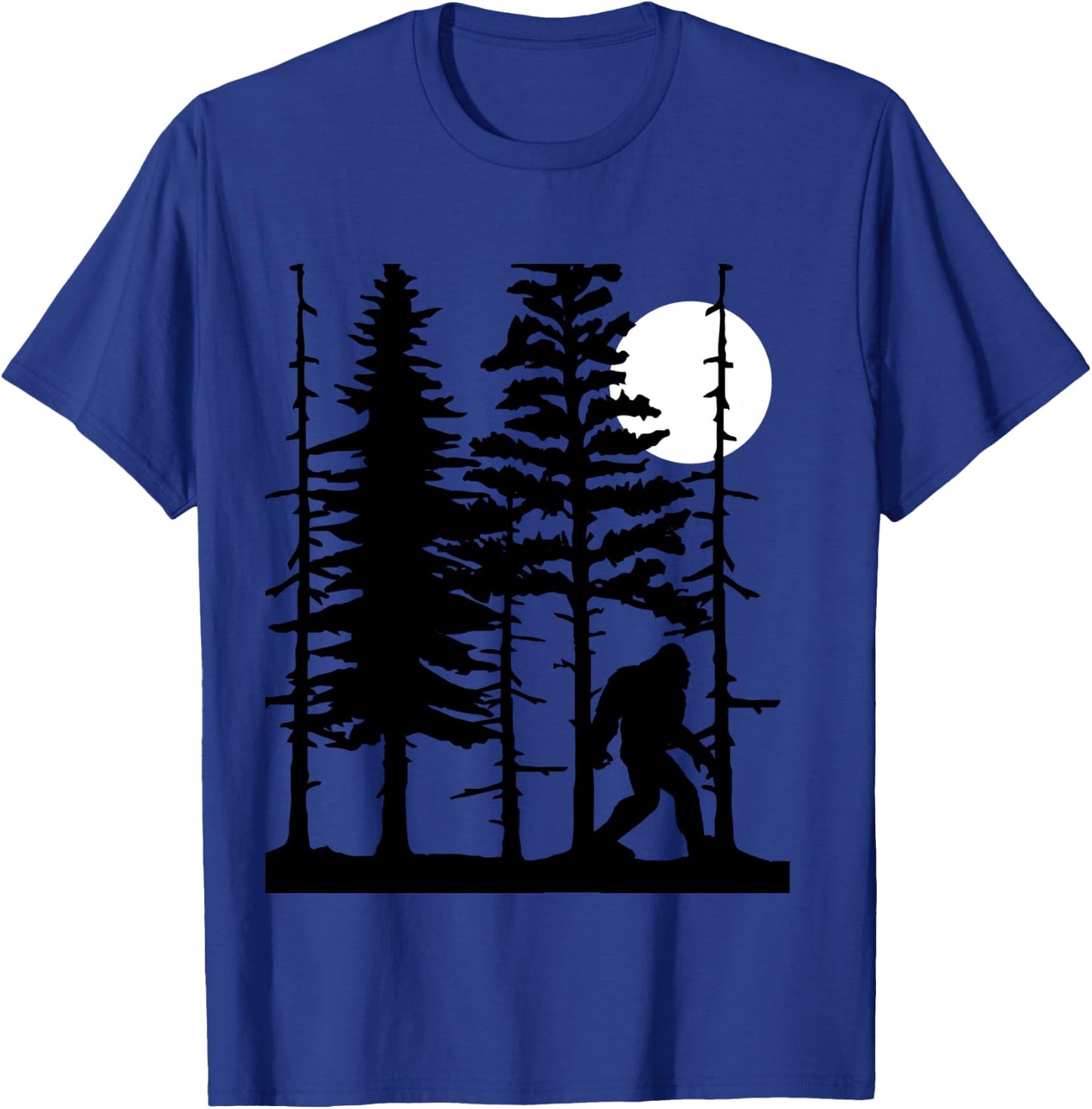 Bigfoot Hiding in Forest for Sasquatch Believers T-Shirt - T-Shirt | Royal