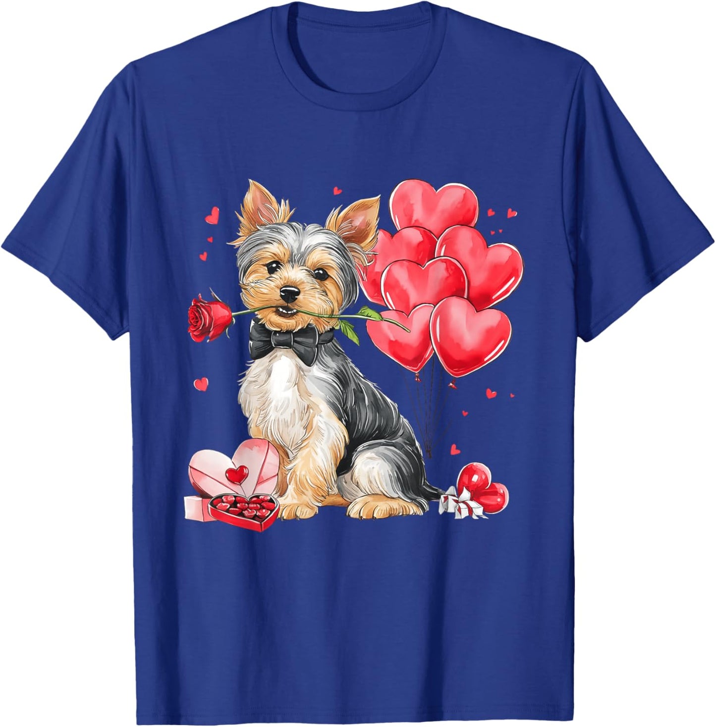 Yorkshire Terrier Dog Owner Heart Balloon Yorkie Valentine T-Shirt - T-Shirt | Royal