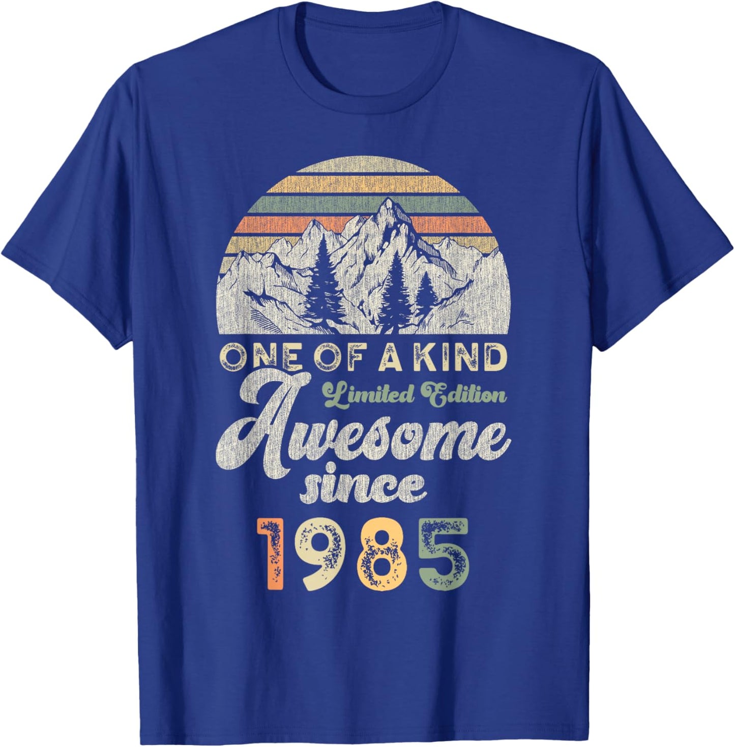 Awesome Since 1985 Birthday 40 Years Mountains T-Shirt - T-Shirt | Royal
