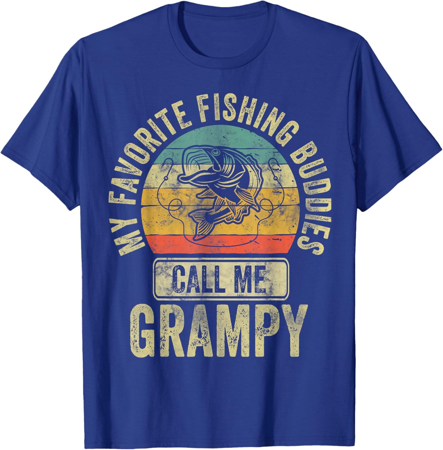 My Favorite Fishing Buddies Call Me Fisherman Grampy Shirt T-Shirt - T-Shirt | Royal