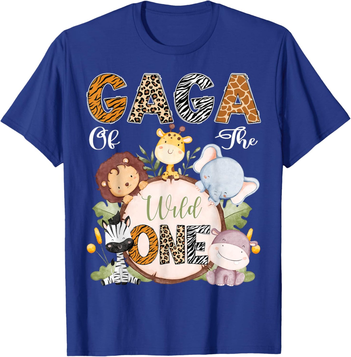 Gaga Of The Wild One 1St Birthday Safari Woodland T-Shirt - T-Shirt | Royal
