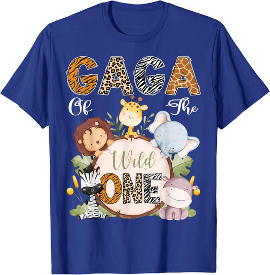 Gaga Of The Wild One 1St Birthday Safari Woodland T-Shirt - T-Shirt | Royal