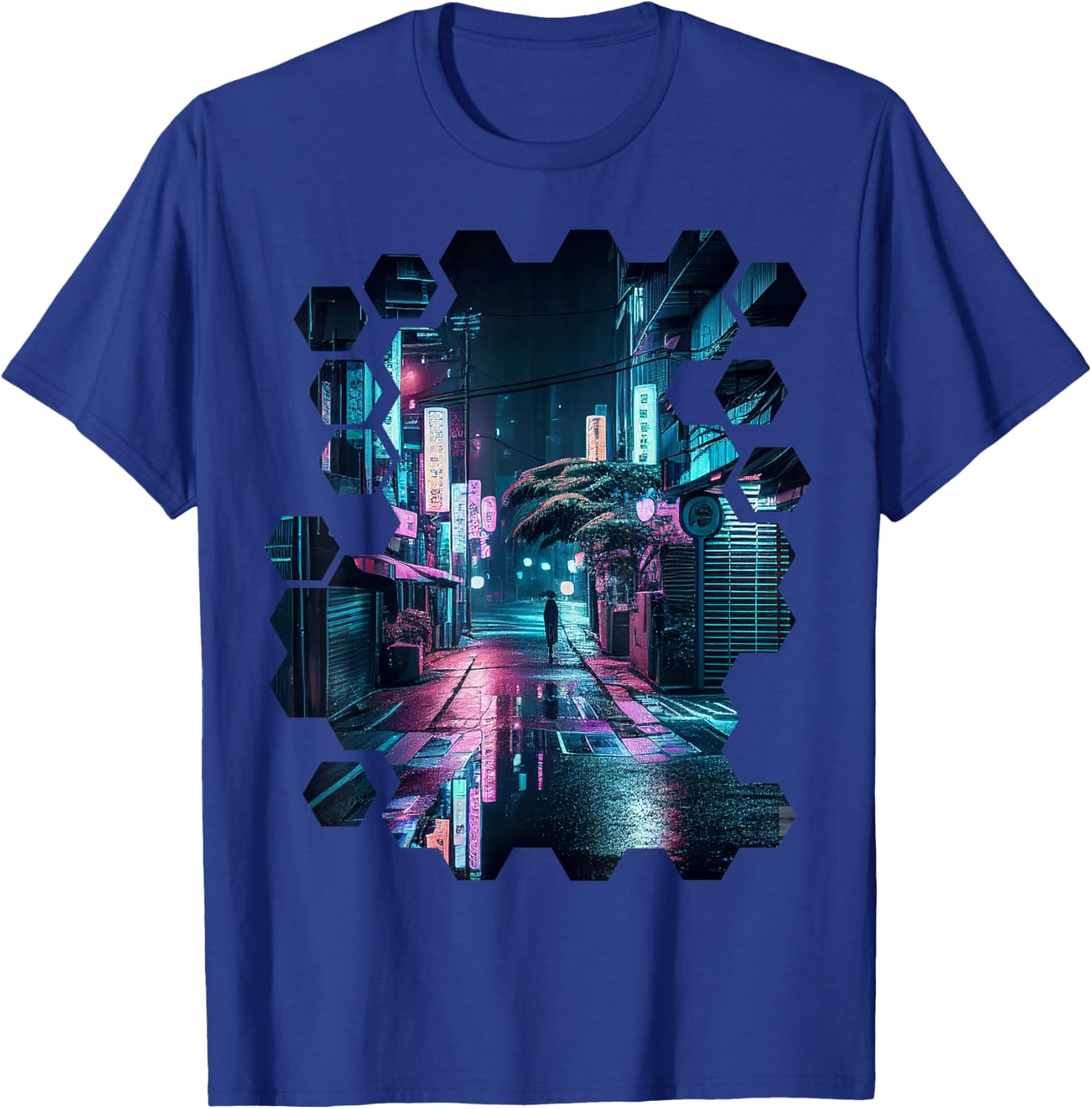 Vaporwave Aesthetic Streets of Tokyo by Night Tokyo Art T-Shirt - T-Shirt | Royal