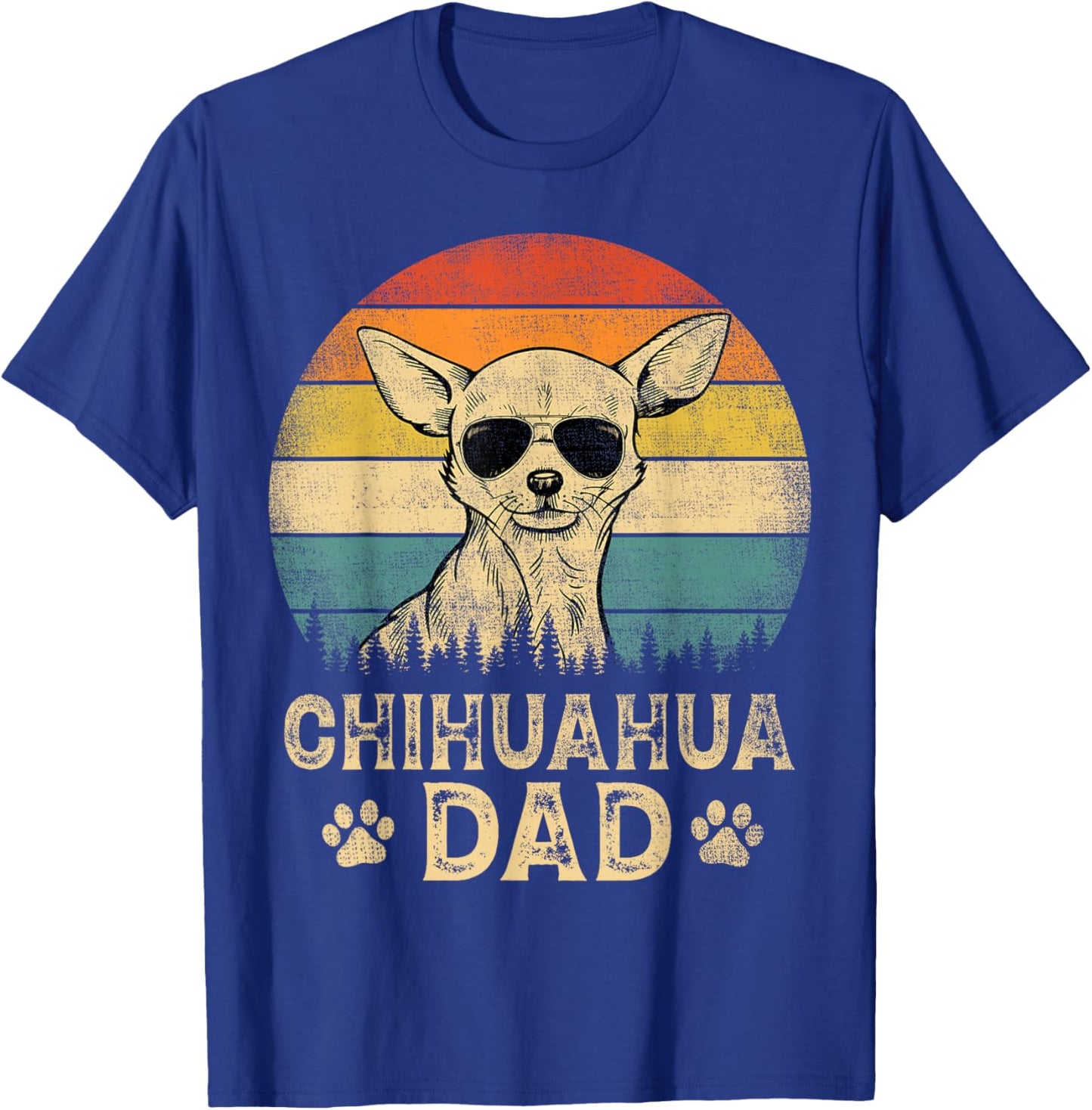 Vintage Chihuahua Dad Dog Lovers Father's Day T-Shirt - T-Shirt | Royal