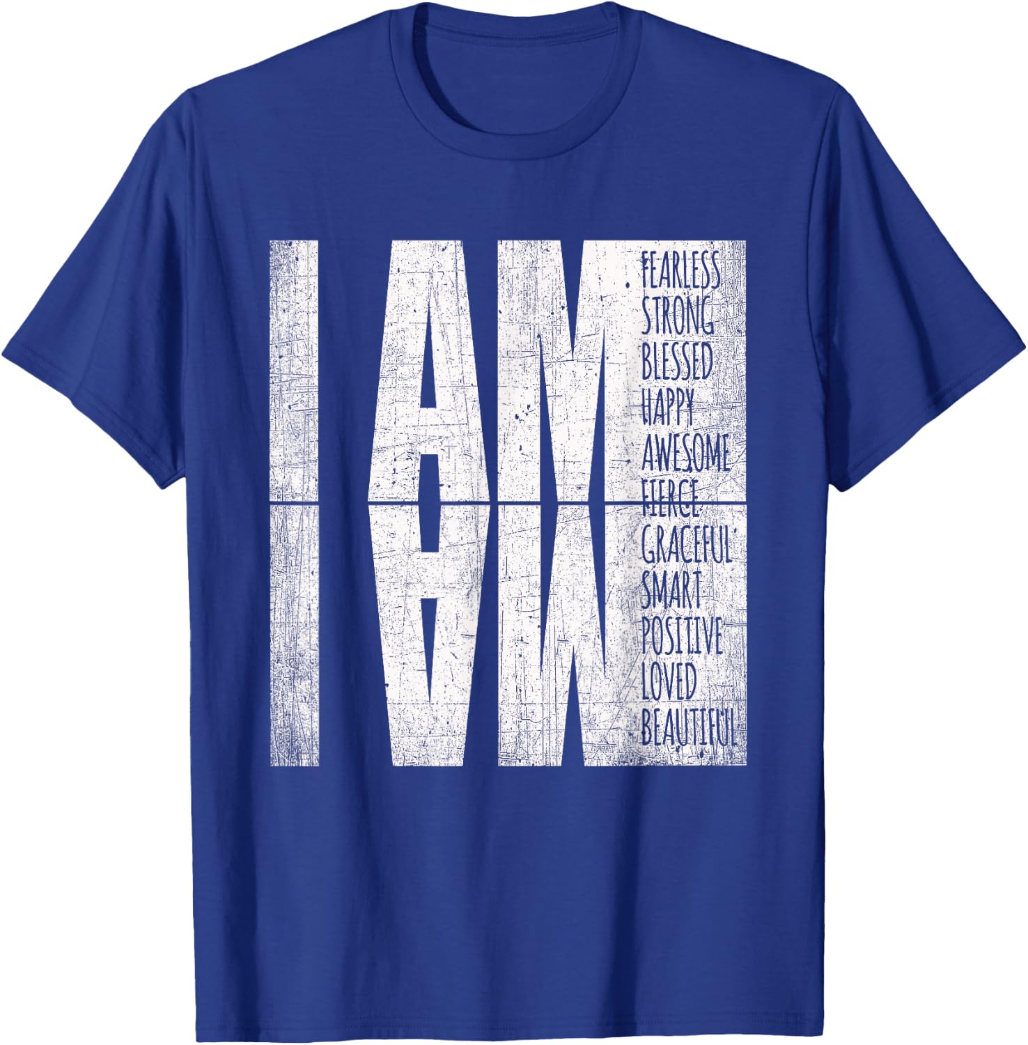I Am Fearless Strong Blessed Pink Positive Affirmations Gift T-Shirt - T-Shirt | Royal