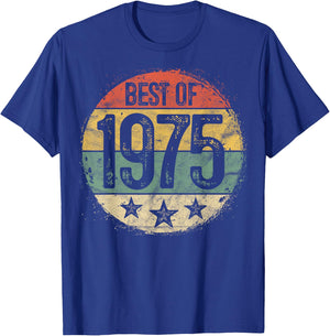 Best Of 1975 50th Birthday Gifts Women 50 Year Old T-Shirt - T-Shirt | Royal