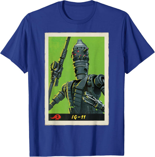 Star Wars The Mandalorian IG-11 Vintage Style Poster T-Shirt - T-Shirt | Royal