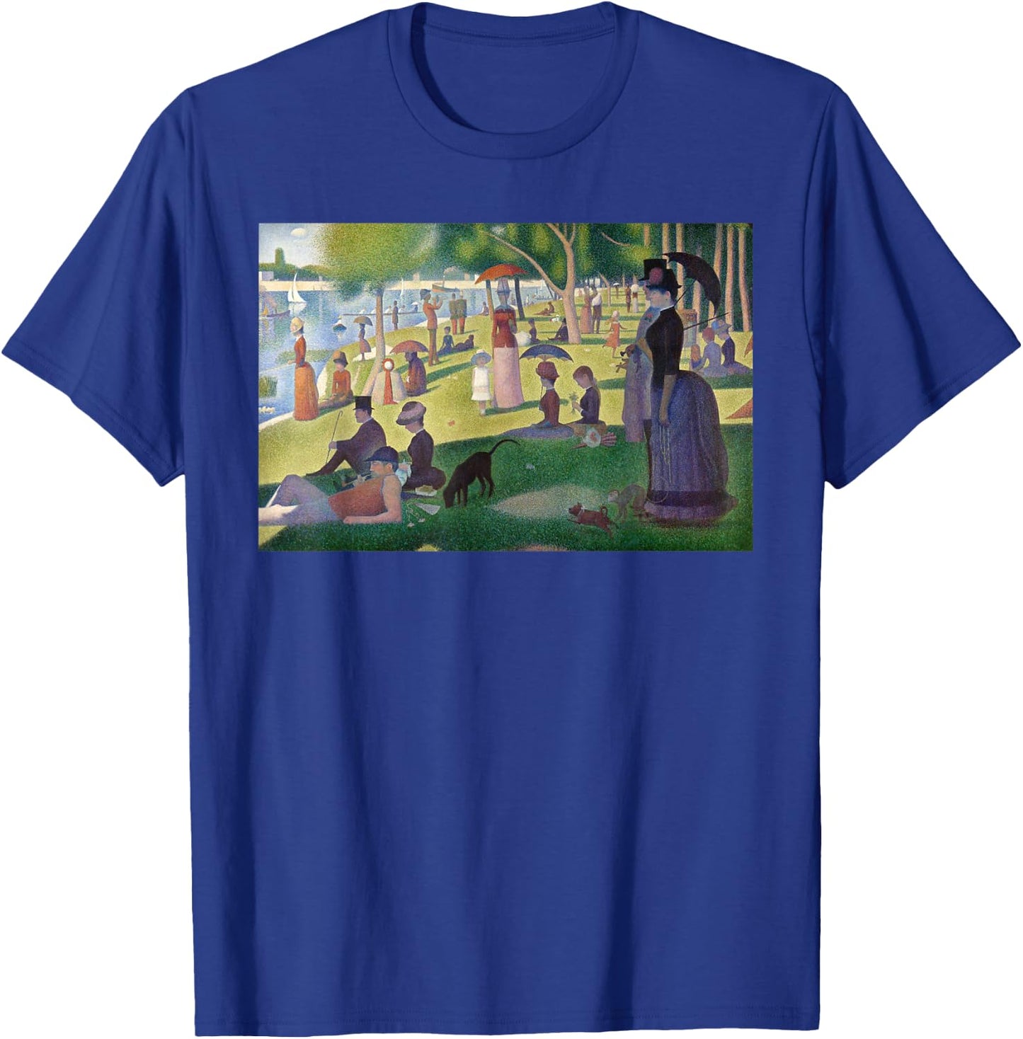 Seurat Sunday Afternoon Famous Painting By Seurat T-Shirt - T-Shirt | Royal