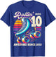 Birthday Roller Skating 10th Girl Rollin into 10 Skate Party T-Shirt - T-Shirt | Royal