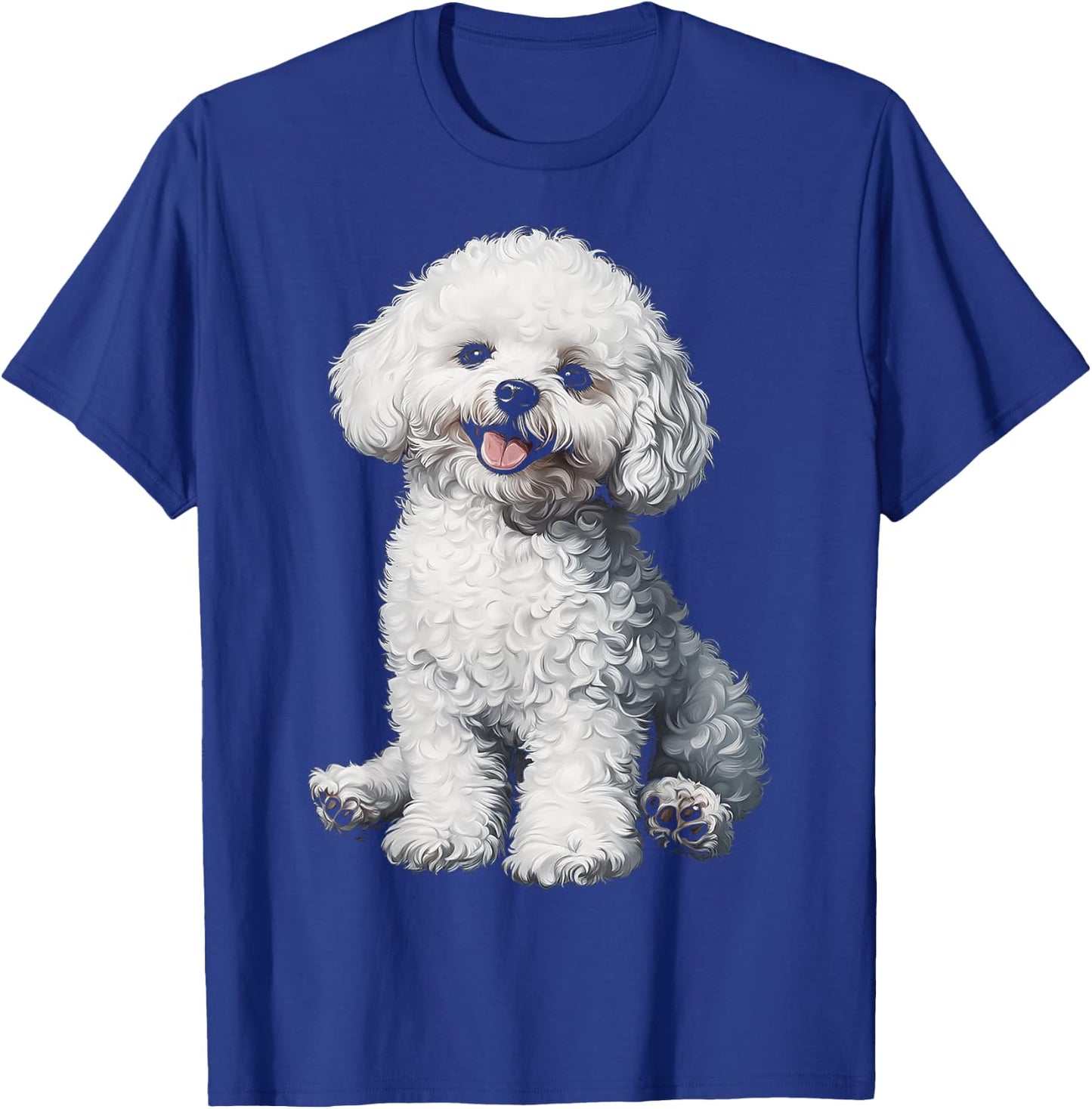 Bichon Frise Dog Motif Pet Illustration Bichon Frise T-Shirt - T-Shirt | Royal