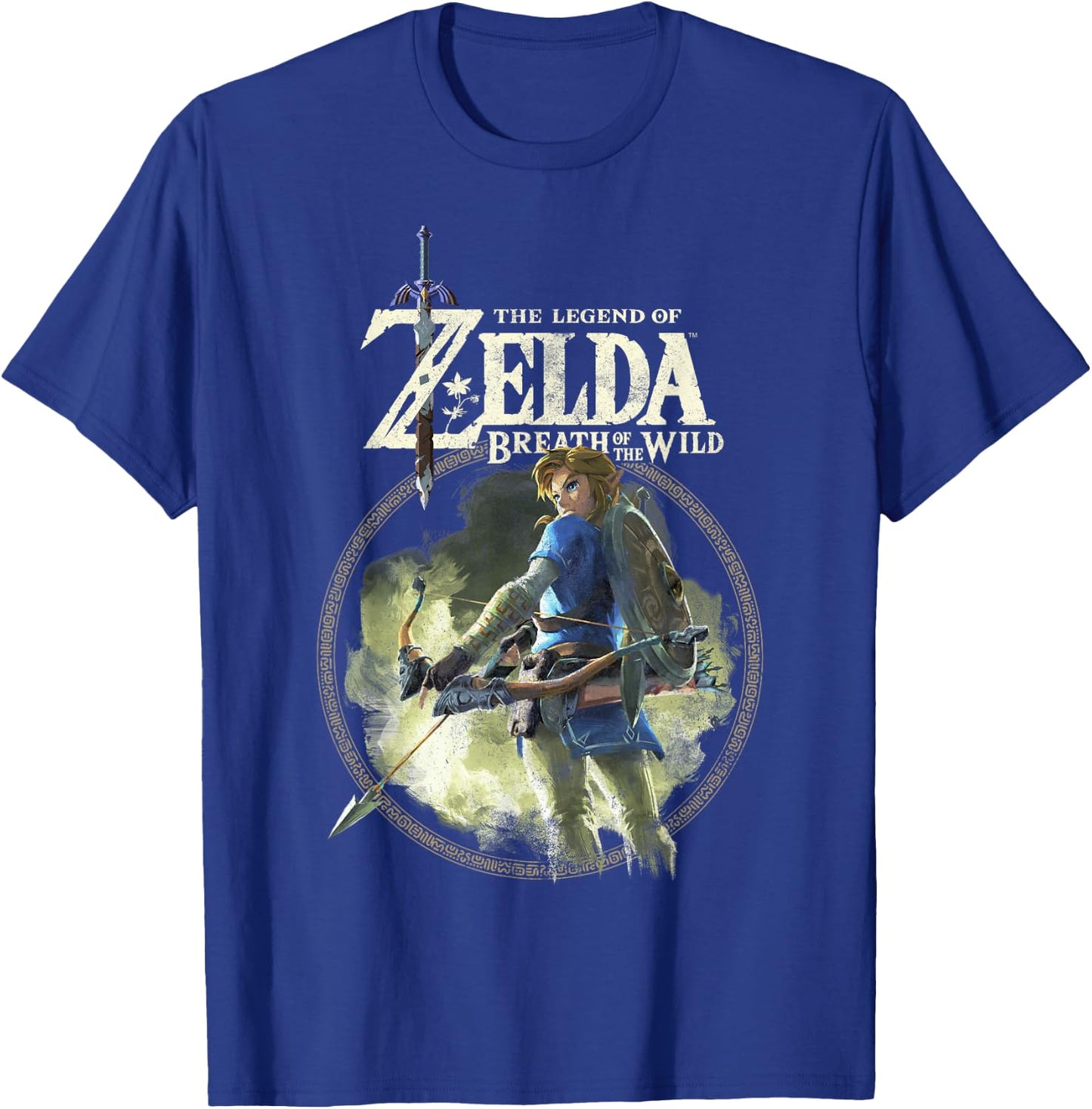The Legend of Zelda Breath of The Wild Link Circle Portrait T-Shirt - T-Shirt | Royal