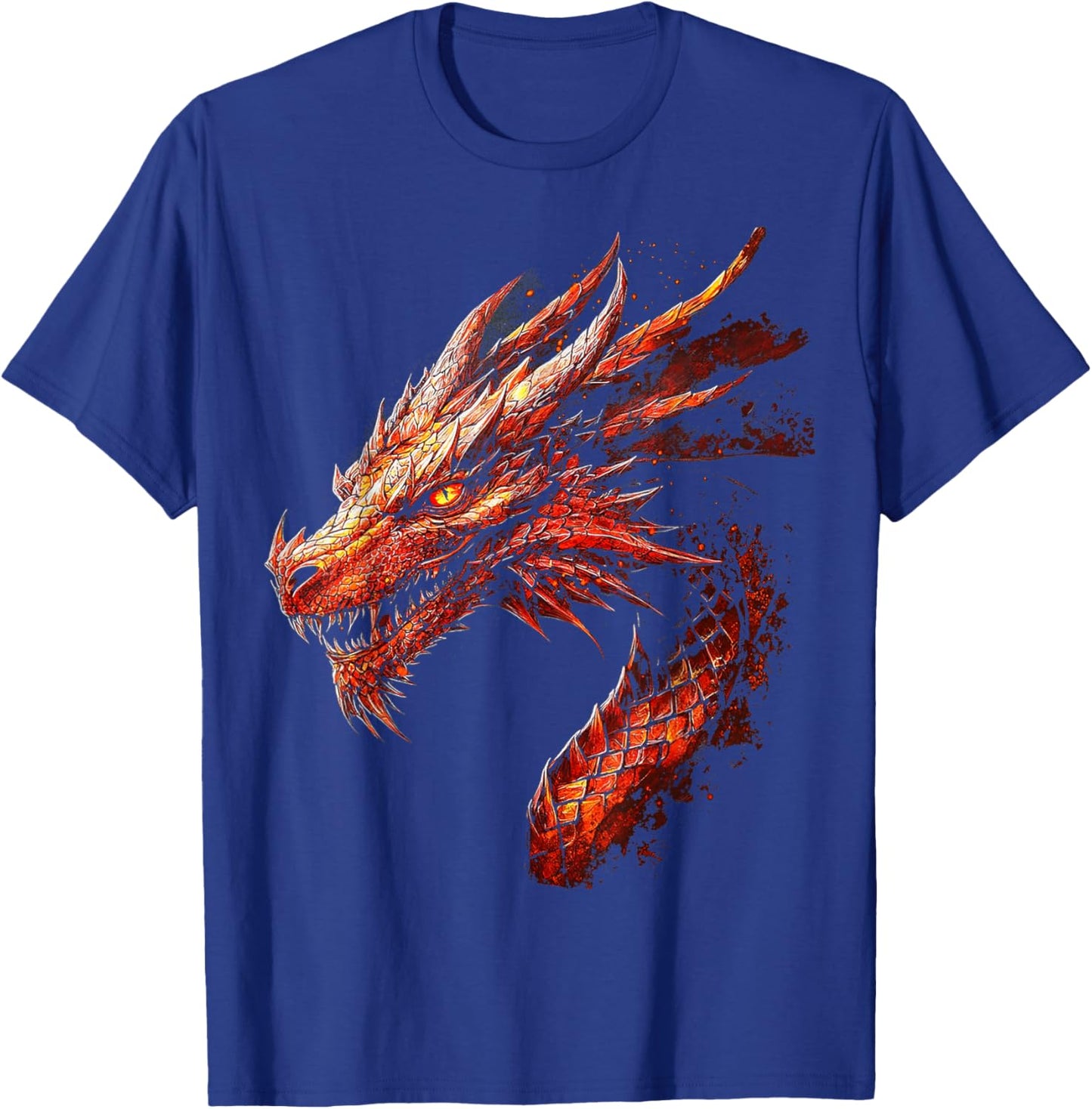 Red Dragon Pattern Mythical Art Red Dragon , Black, S T-Shirt - T-Shirt | Royal