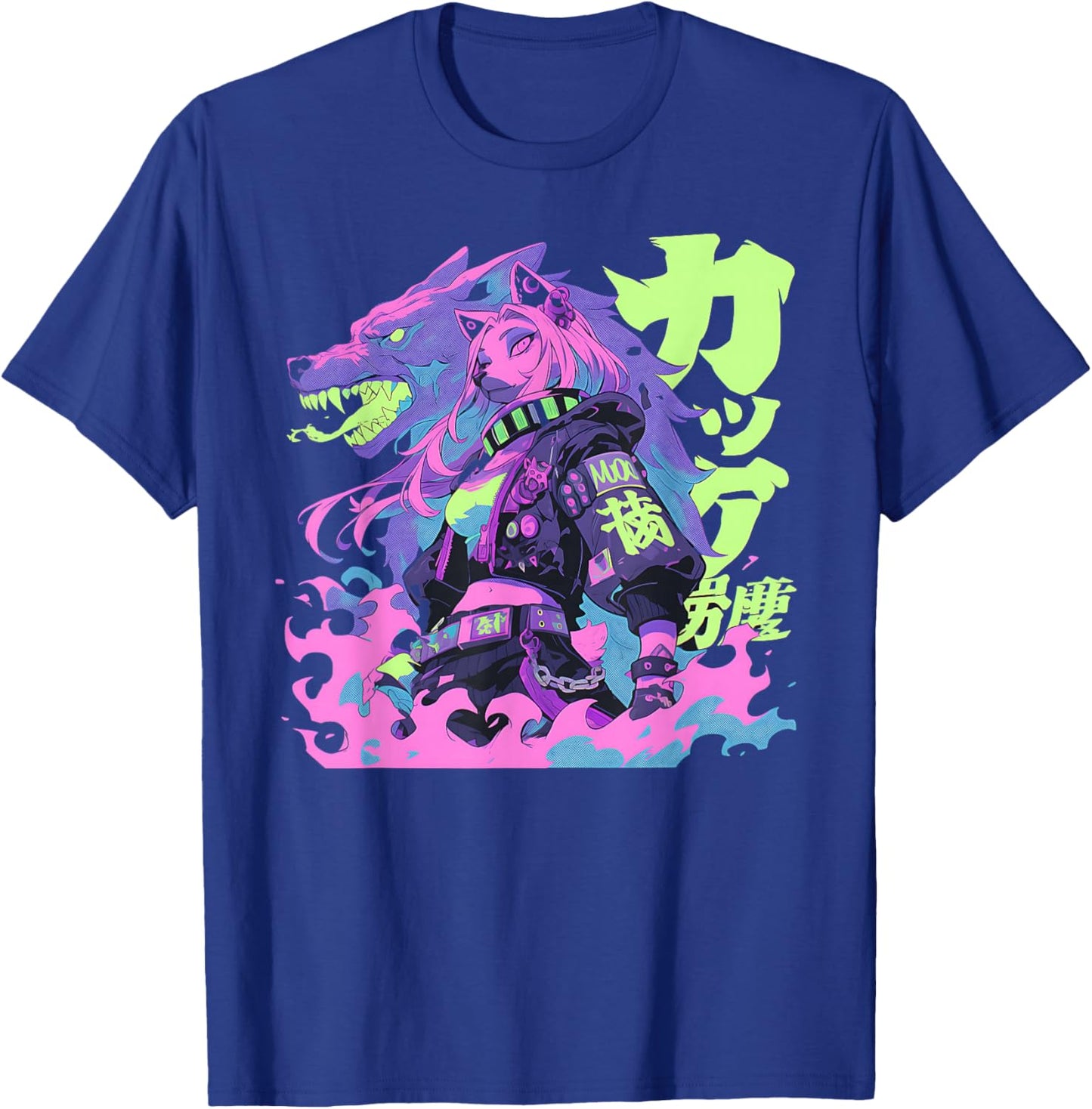 Goth Grunge Demon Anime Furry Wolf Horror Alt Aesthetic T-Shirt - T-Shirt | Royal