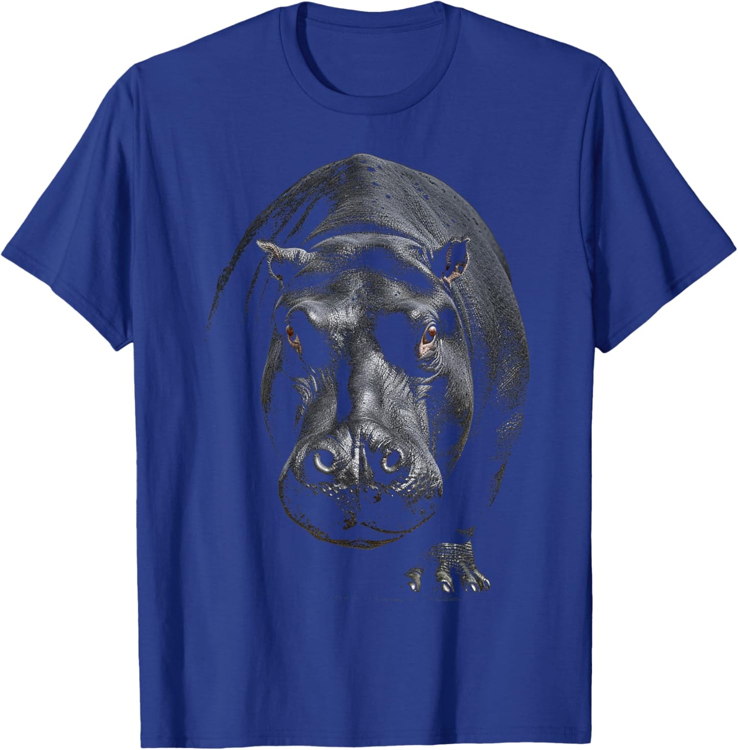 Hippo Portrait Art Animal Illustration Graphic Hippo T-Shirt - T-Shirt | Royal