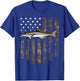Camo American Flag Cobia Fishing 4th Of July T-Shirt - T-Shirt | Royal