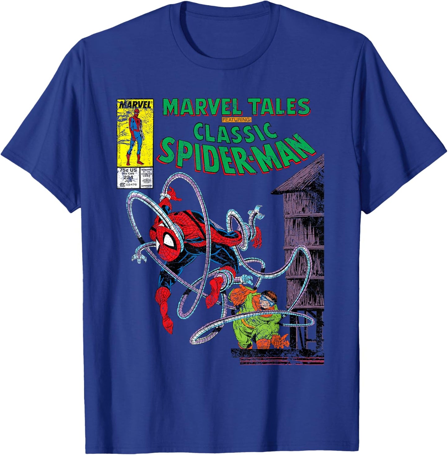 Marvel Spider-Man vs. Doctor Octopus Retro Comic T-Shirt - T-Shirt | Royal
