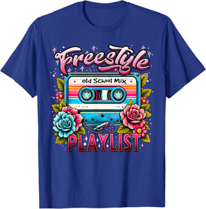 Freestyle Playlist Old School Mix Best Throwback Concert T-Shirt - T-Shirt | Royal