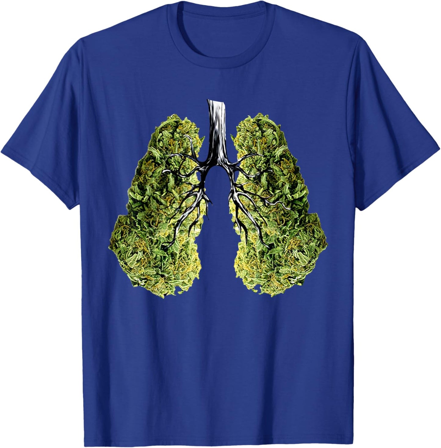 Funny Weed Lung Marijuana Bud Respiratory Therapy Lung T-Shirt - T-Shirt | Royal