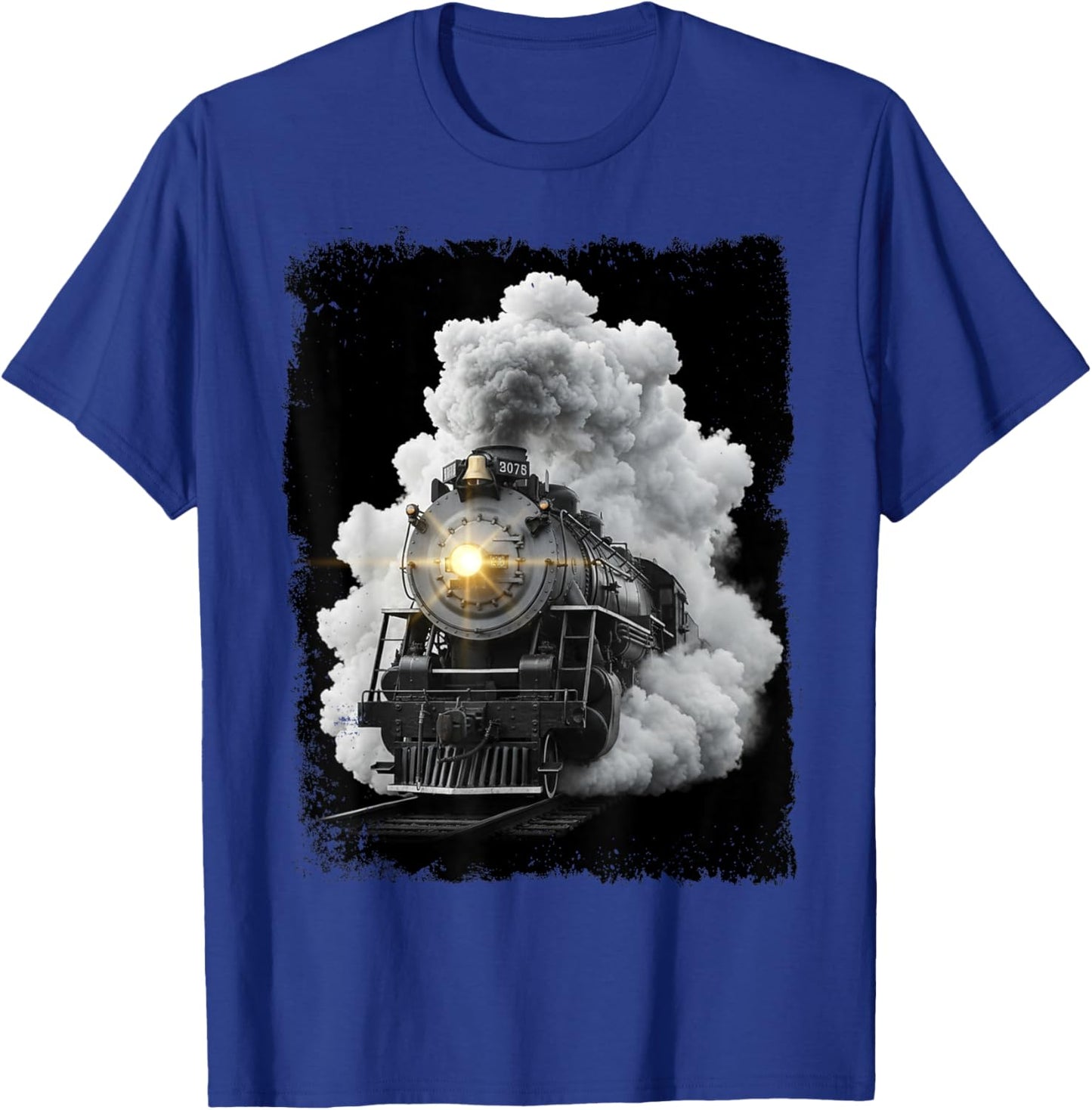 Steam Train Locomotive Engine Conductor Railway Boys Men T-Shirt - T-Shirt | Royal