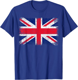 Union Jack Flag United Kingdom Great Britain England T-Shirt - T-Shirt | Royal