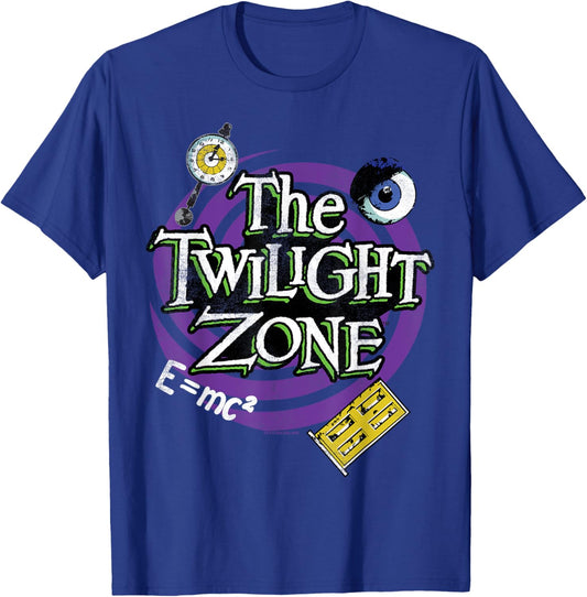 The Twilight Zone Title Halloween Spiral Door Purple T-Shirt - T-Shirt | Royal
