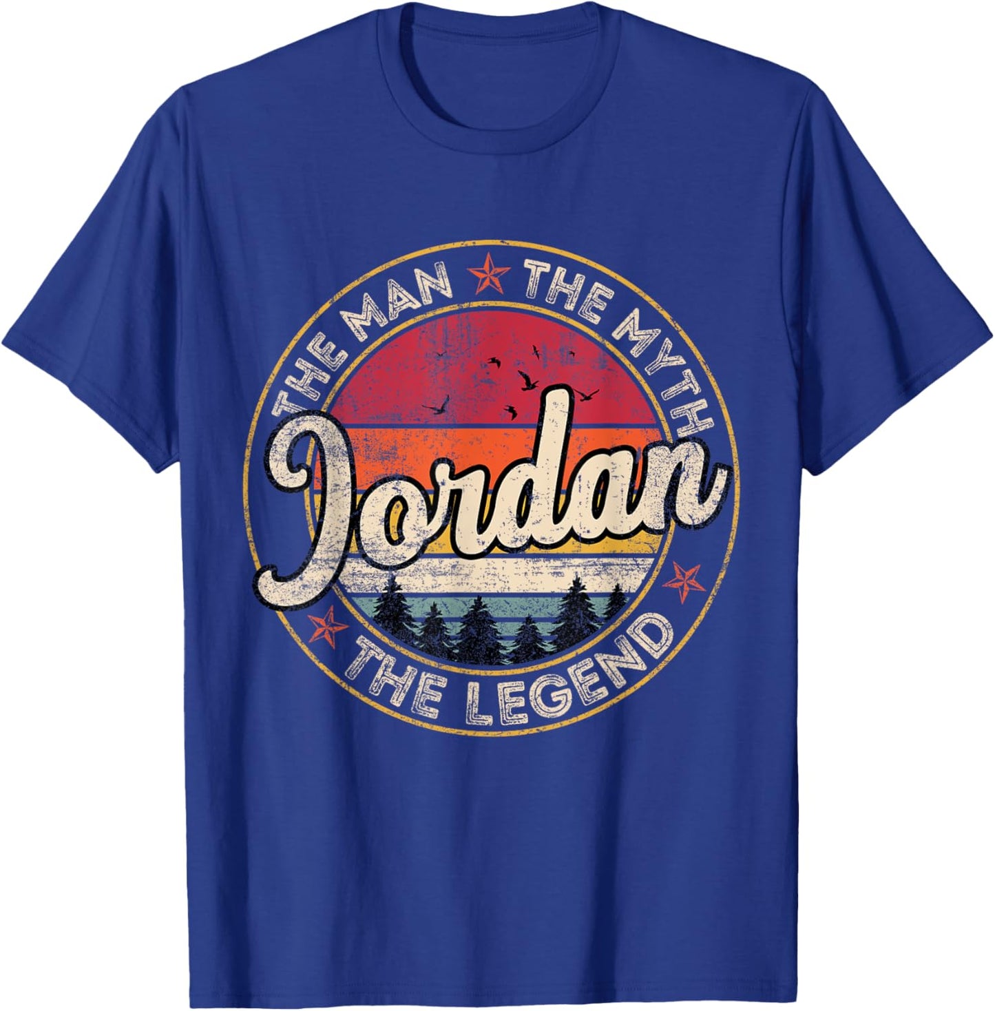 Jordan The Man The Myth The Legend Personalized Name T-Shirt - T-Shirt | Royal