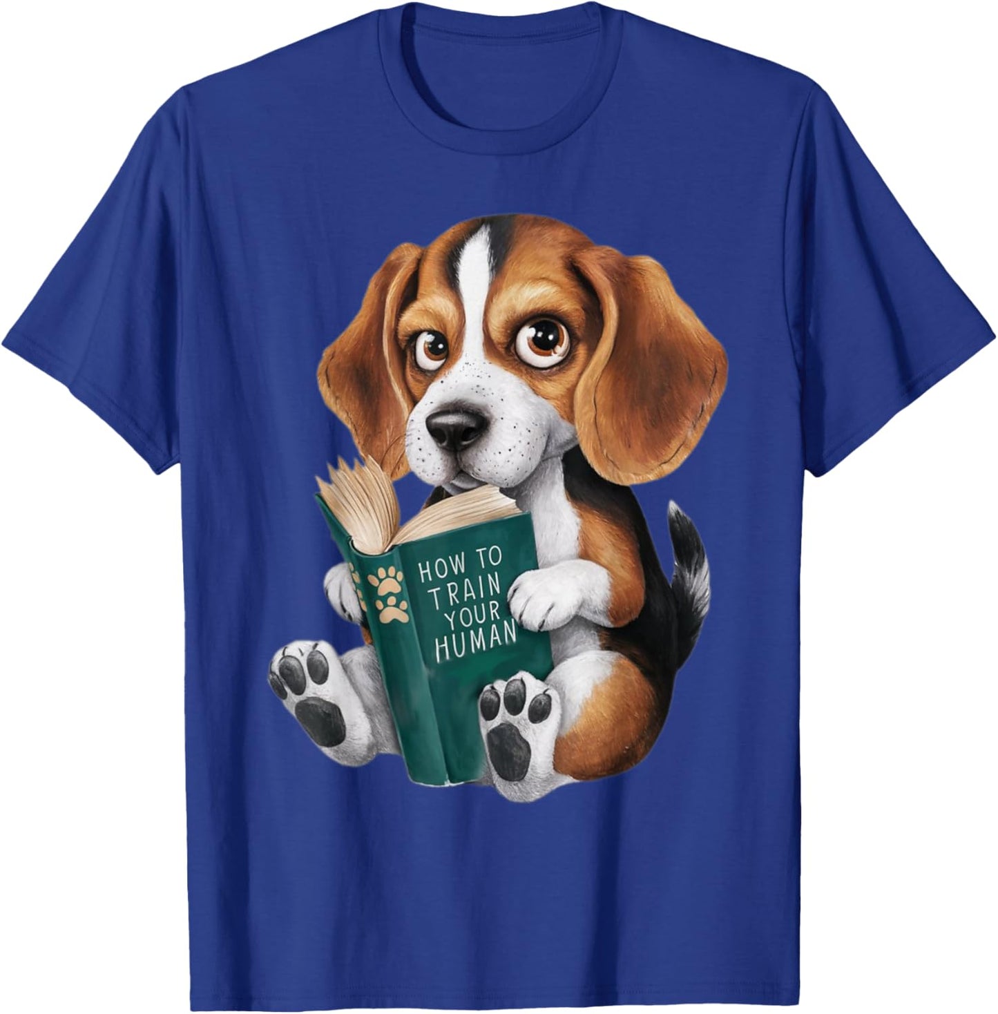 Beagle Dog, puppie, how to train your human, funny T-Shirt - T-Shirt | Royal
