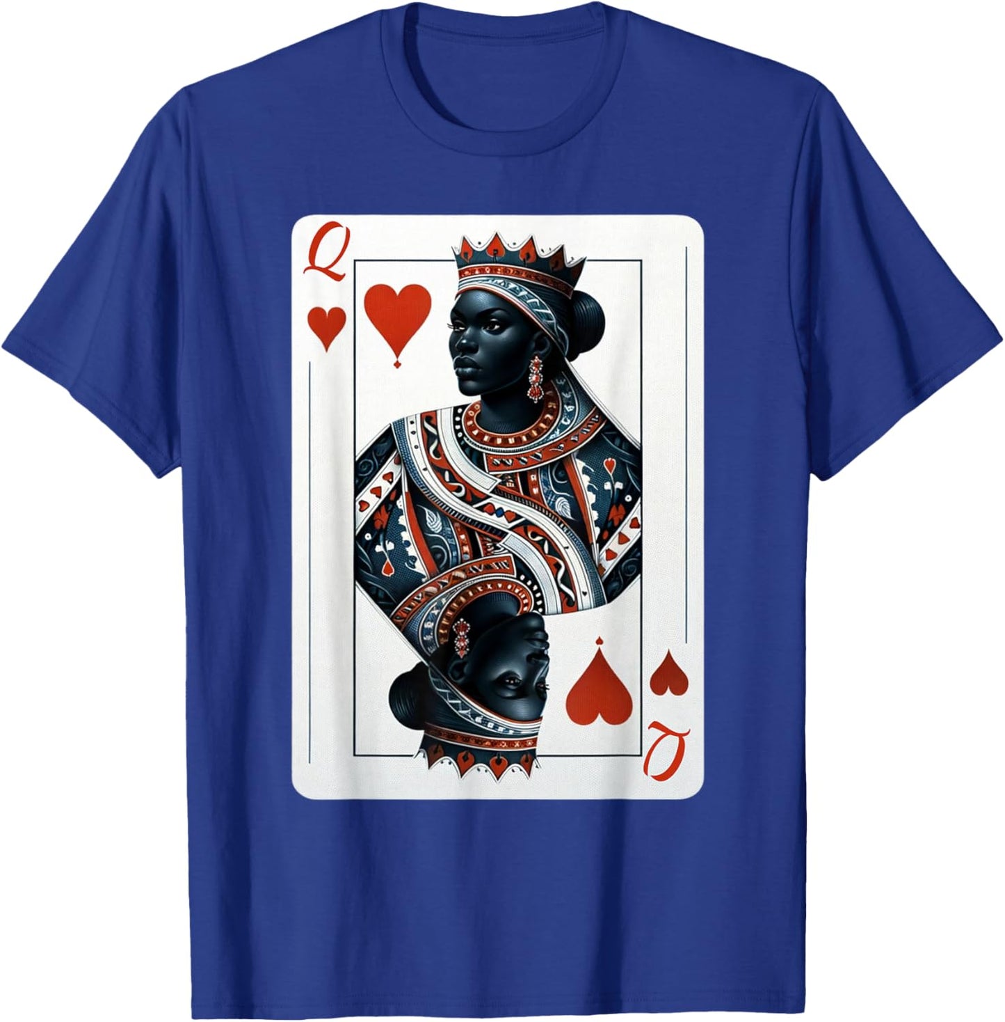 Black Queen of Hearts Card Deck Game Proud Black Woman T-Shirt - T-Shirt | Royal