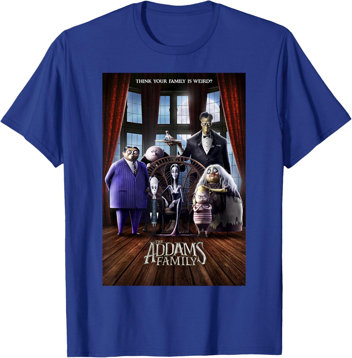 Addams Family Group Shot Portrait Movie Poster T-Shirt - T-Shirt | Royal