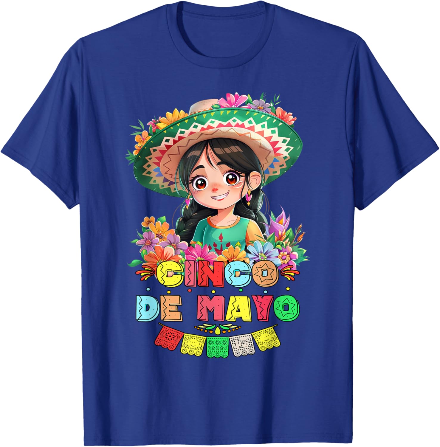 Otaku Girl Cinco De Mayo Mexican Fiesta 5 De Mayo Anime Girl T-Shirt - T-Shirt | Royal