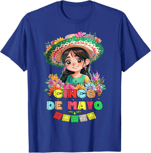 Otaku Girl Cinco De Mayo Mexican Fiesta 5 De Mayo Anime Girl T-Shirt - T-Shirt | Royal