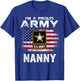 I'm A Proud Army Nanny With American Flag For Veteran Gift T-Shirt - T-Shirt | Royal