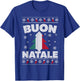 Buon Natale Merry Christmas Tree Italian Ugly Xmas Sweater T-Shirt - T-Shirt | Royal
