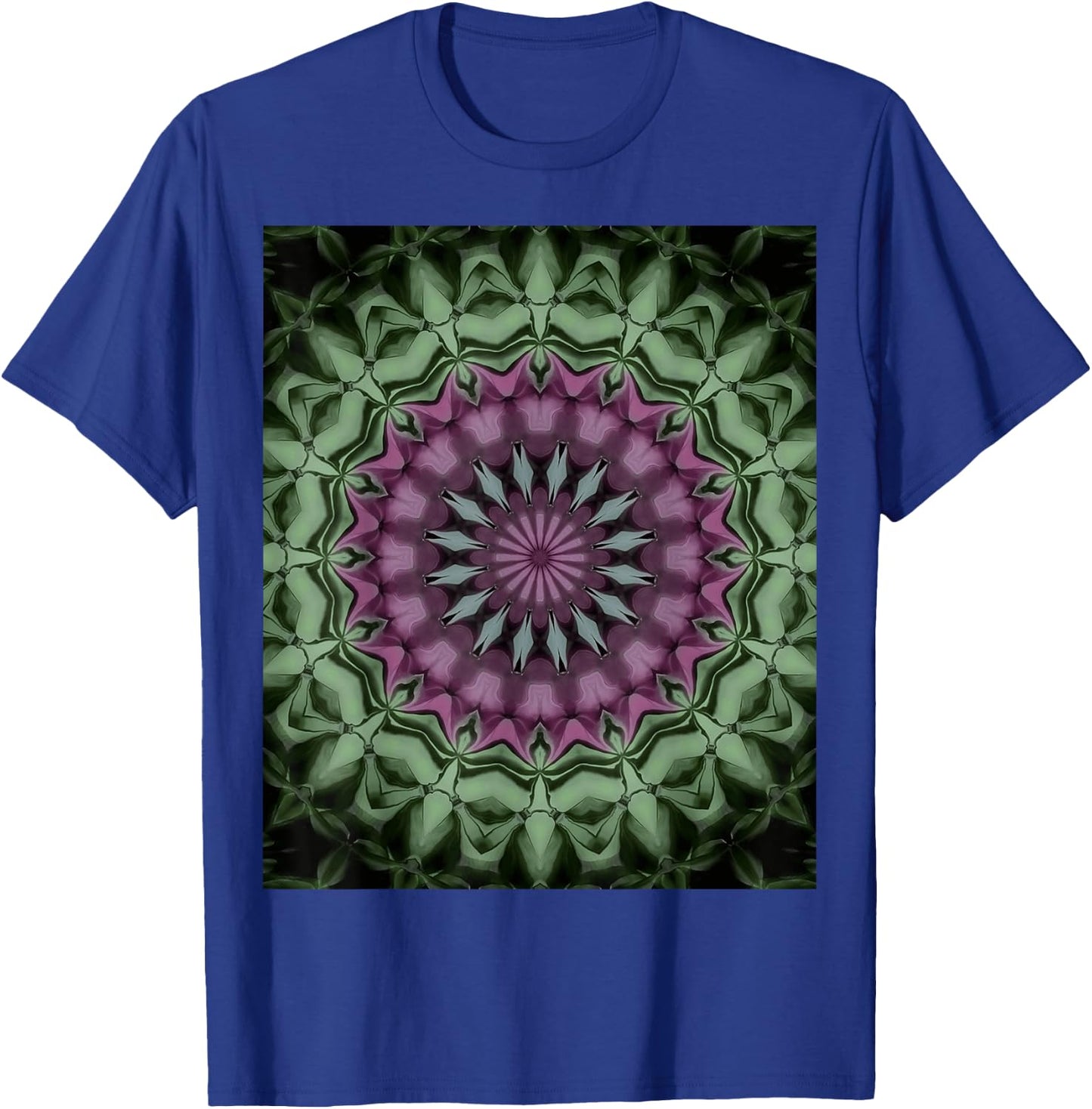 Fantasy Floral Mandala Rose Pink, Pale Green T-Shirt - T-Shirt | Royal