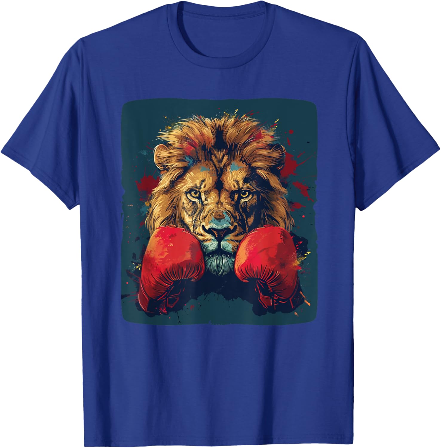 Cool lion with boxing gloves costume T-Shirt - T-Shirt | Royal