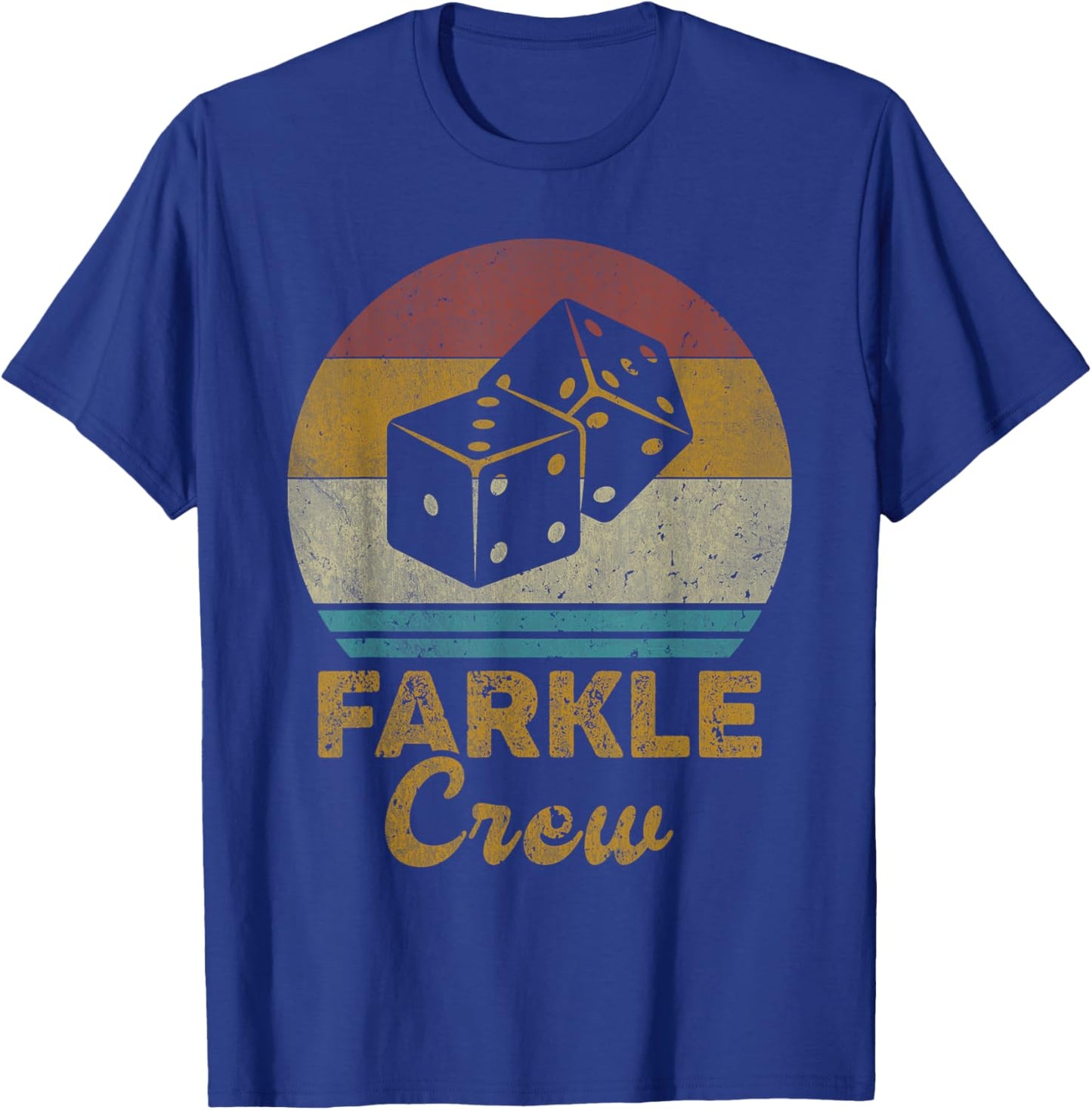 Farkle Crew Vintage Farkle Dice Game T-Shirt - T-Shirt | Royal