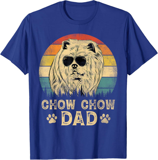 Vintage Chow Chow Dad Dog Lovers Father's Day T-Shirt - T-Shirt | Royal