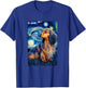 long hair Dachshund in Starry Night Painting Dog Mom Dad T-Shirt - T-Shirt | Royal