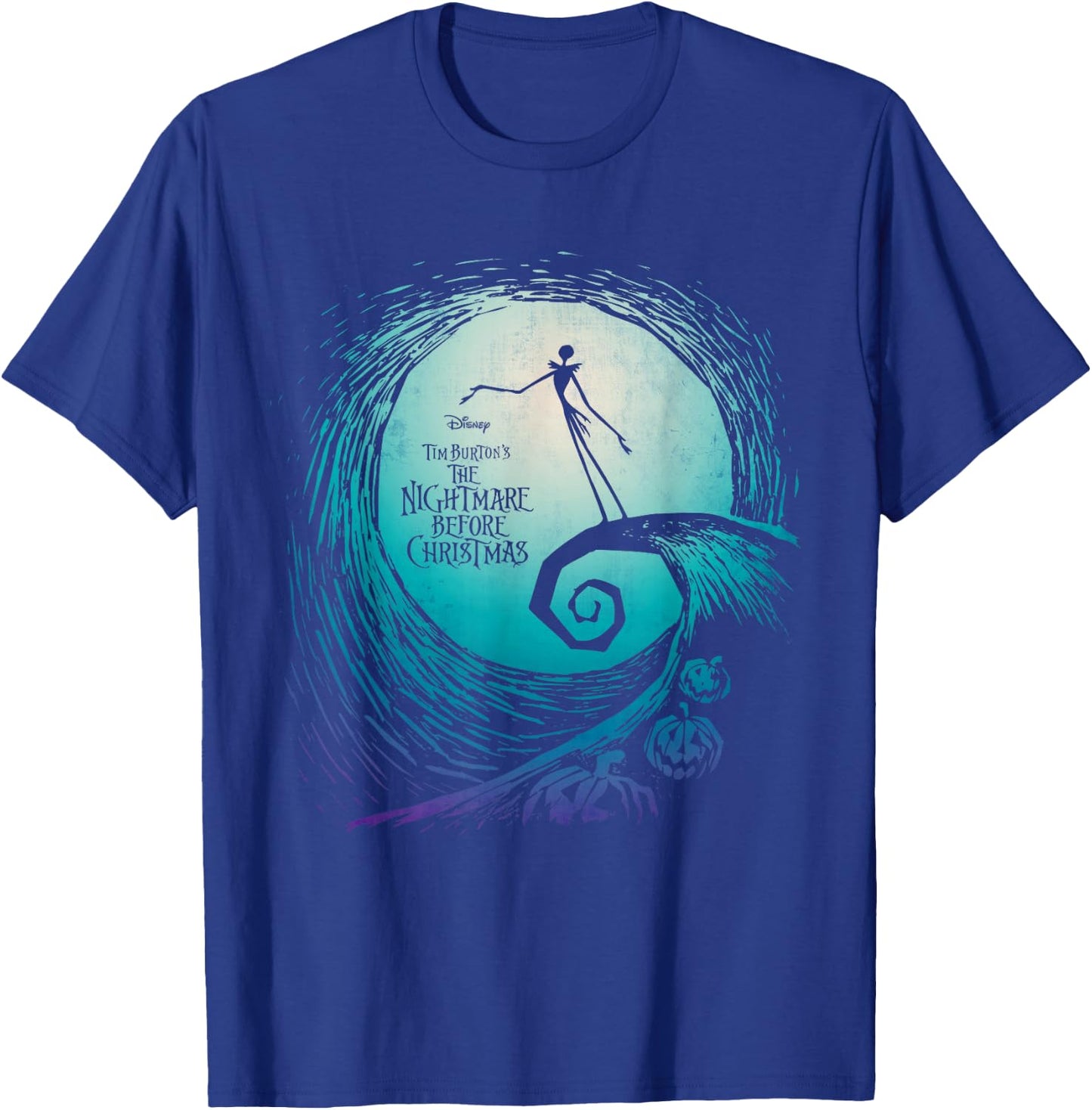 Disney Nightmare Before Christmas Jack Movie Logo Small T-Shirt - T-Shirt | Royal