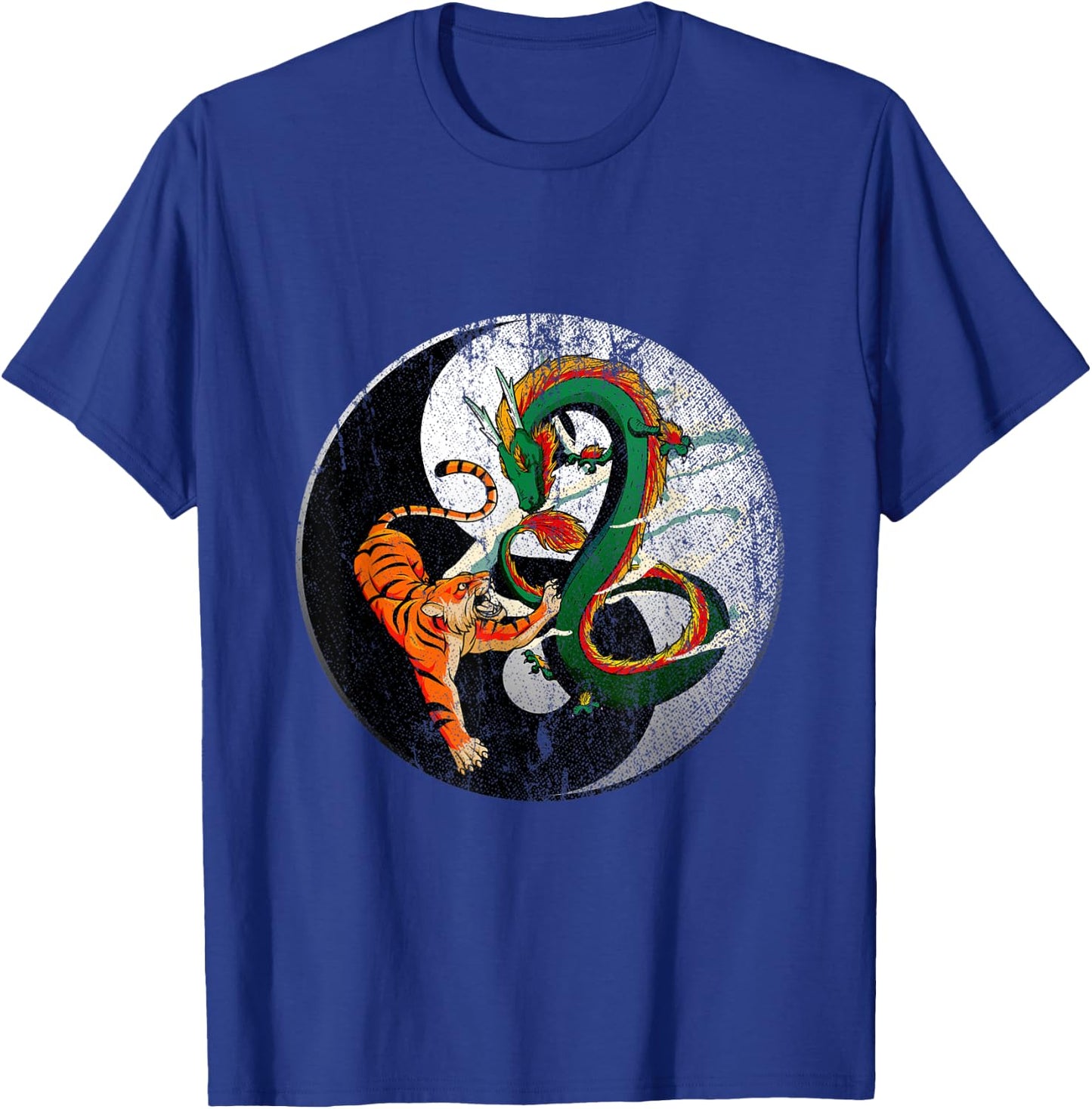 Dragon Yin Yang Tiger T-Shirt - T-Shirt | Royal