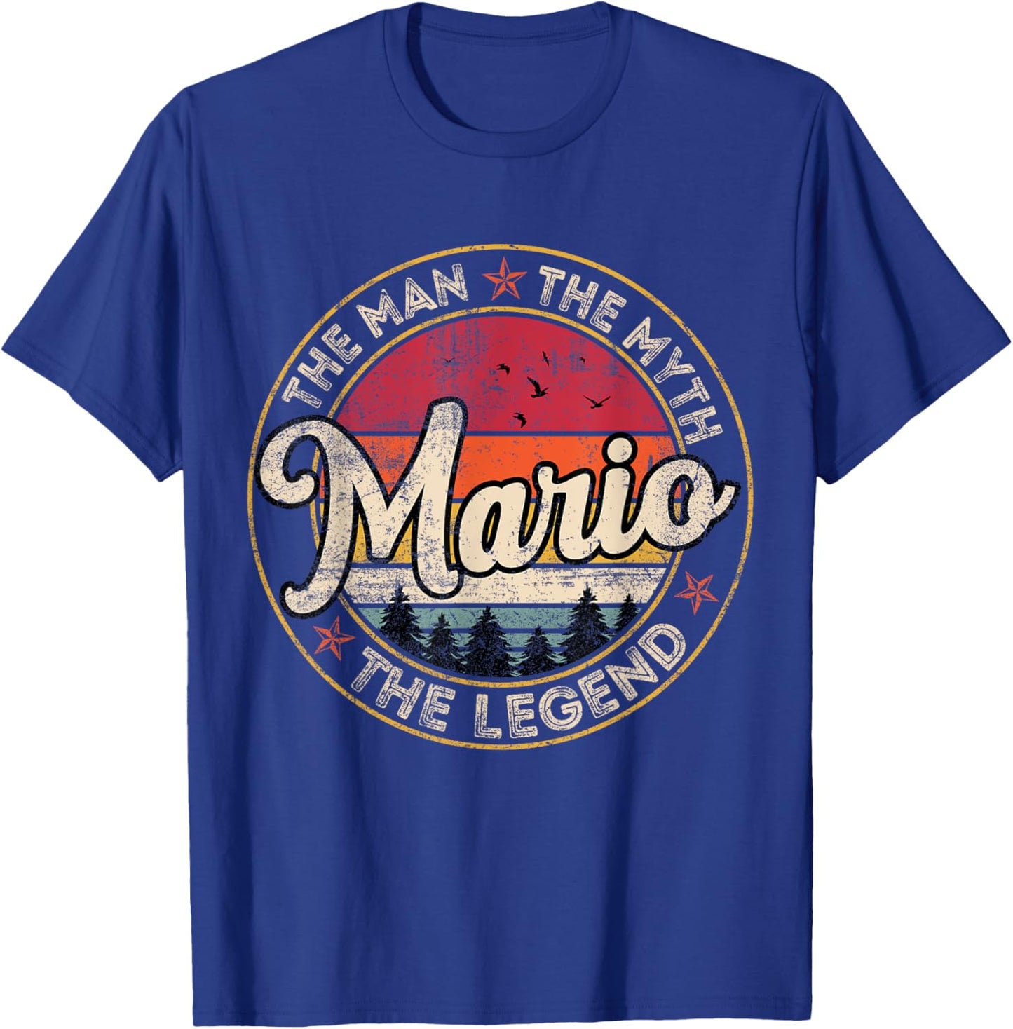 Mario The Man The Myth The Legend Personalized Name T-Shirt - T-Shirt | Royal