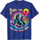 Birthday Roller Skating 9th Girls Rollin into 9 Skate Party T-Shirt - T-Shirt | Royal