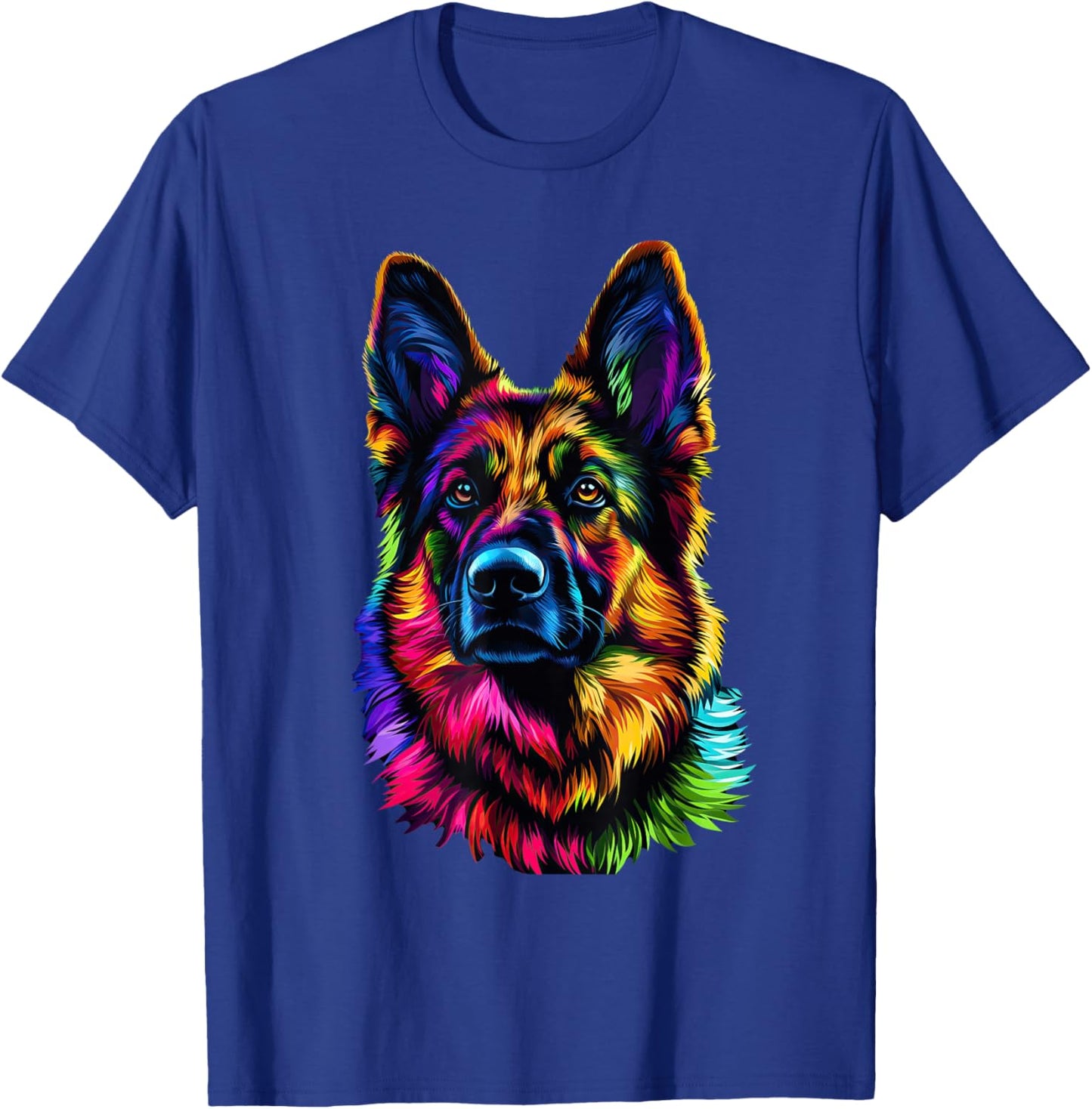 Colorful German Shepherd Pop Art Dog Lovers Gift T-Shirt - T-Shirt | Royal