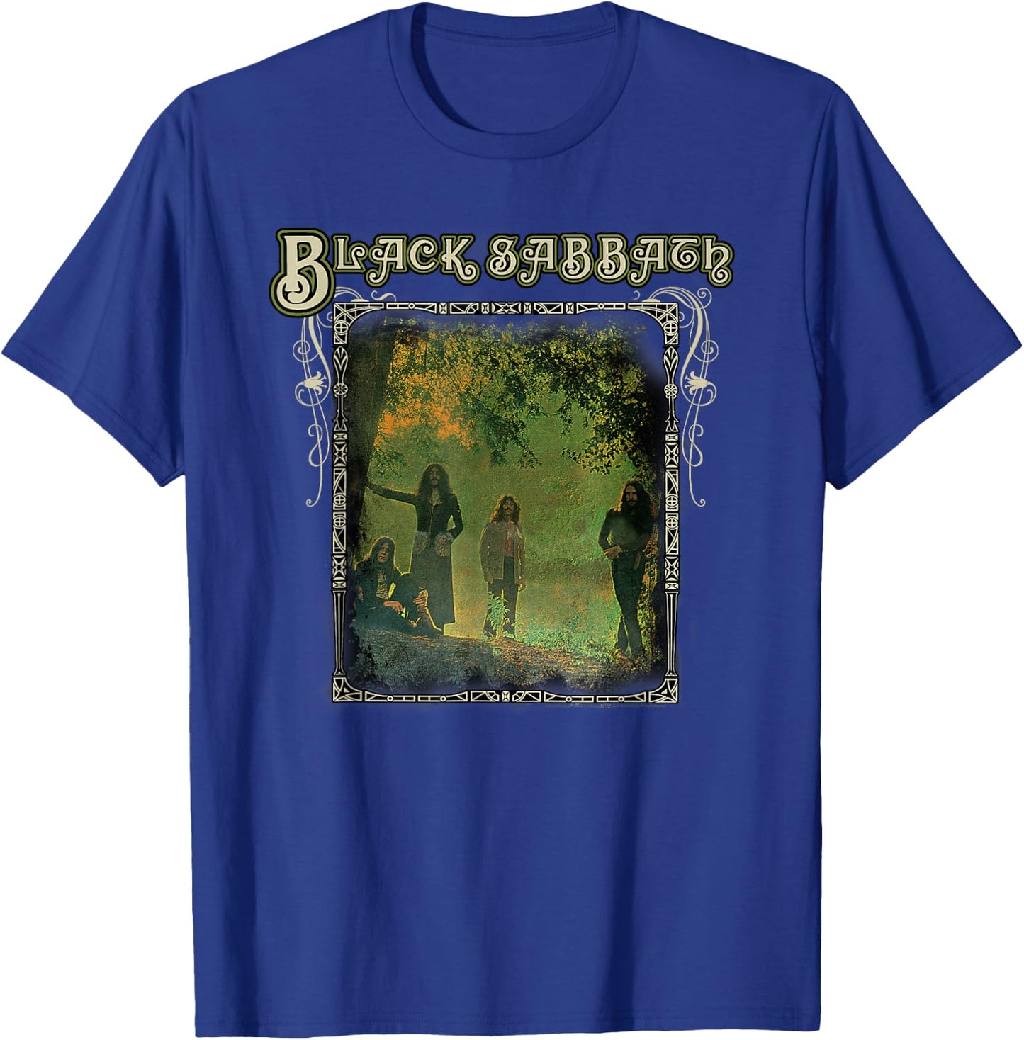 Black Sabbath Official Trees Photo Framed T-Shirt - T-Shirt | Royal
