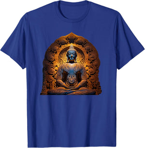 Buddha Statue Yoga Buddhist Zen Buddhism Meditation T-Shirt - T-Shirt | Royal